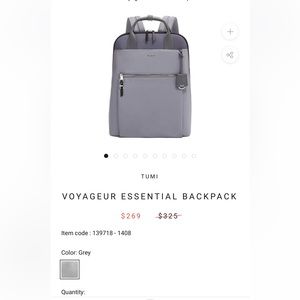 TUMI Essential laptop backpack NWT